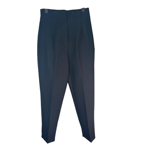 ZARA High-Waisted Black Small Trousers Fit Polyester Viscose Blend Tailored - Picture 1 of 13